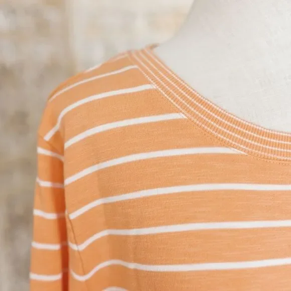 Women’s Talbots Orange and White Long Sleeve Top size L - Picture 5 of 12